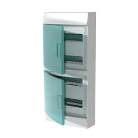 Шкаф навесной MISTRAL41W (41P18X22A) на 48 модулей (прозрачная дверь) с N+PE, ABB (1SPE007717F0721) фото