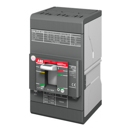 Автоматический выключатель XT1B 160 TMD 160-1600 3P F F 160А 18кА, ABB (1SDA066809R1) фото