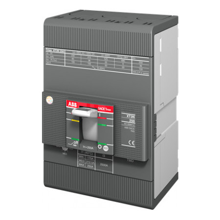 Автоматический выключатель XT3N 250 TMD 200-2000 3P F F 200А 36кА, ABB (1SDA068058R1) фото