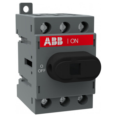 Выключатель-разъединитель OT40F3 3P 40А разрывной (1-0) на DIN-рейку с рукояткой, ABB (1SCA104902R1001) фото