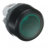 Кнопка без фиксации с подсветкой зеленая MP1-11G, ABB мини-фото