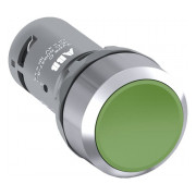 Кнопка без фіксації 2НВ зелена CP1-30G-20, ABB міні-фото