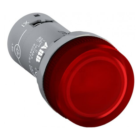 Лампа світлосигнальна LED 24В AC/DC червона CL2-502R, ABB (1SFA619403R5021) фото