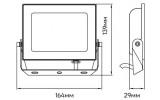 Прожектор светодиодный (LED) LL-1030ARD 30Вт 2400лм 6500K IP65 черный, Ardero изображение 4 (габаритные размеры)