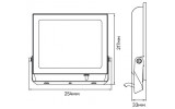 Прожектор светодиодный (LED) LL-1100ARD 100Вт 9000лм 6500K IP65 черный, Ardero изображение 4 (габаритные размеры)