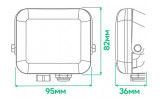 Прожектор світлодіодний (LED) LL-4010ARD 10Вт 1000лм 6500K IP65 чорний, Ardero зображення 4 (габаритні розміри)