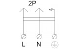 Вилка каучукова подовжена 2Р+PE 16А IP44, АСКО-УКРЕМ зображення 5 (схема)