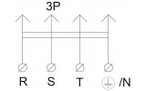 Вилка каучукова 3Р+РЕ 25А IP44, АСКО-УКРЕМ зображення 6 (схема)