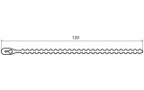 Хомут кабельный узелковый многоразовый CHS-120KT (упаковка 100 шт.), АСКО-УКРЕМ изображение 2 (габаритные размеры)