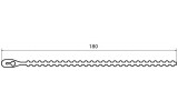 Хомут кабельний вузликовий багаторазовий CHS-180KT (упаковка 100 шт.), АСКО-УКРЕМ зображення 4 (габаритні розміри)