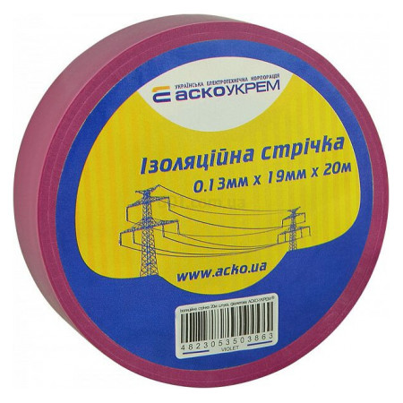 Ізострічка 0,13×19 мм фіолетова 20 метрів, АСКО-УКРЕМ (A0150020048) фото