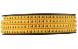 Маркування ЕС-1 для кабелю 1,5-4,0 мм² символ «4» (рулон 1000 шт.), АСКО-УКРЕМ зображення 3