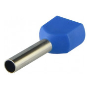 Наконечник TE 2.5-13 трубчатый в изоляции для двух проводов синий (упаковка 100 шт.), АСКО-УКРЕМ мини-фото