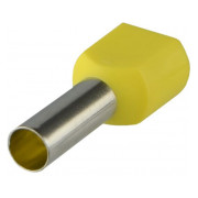 Накінечник ТЕ 6.0-14 трубчастий в ізоляції для двох проводів жовтий (упаковка 100 шт.), АСКО-УКРЕМ міні-фото