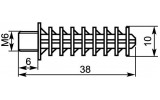 Дюбель CTH-3B для клипс SCP и SMT (упаковка 100 шт.), АСКО-УКРЕМ изображение 3 (габаритные размеры)