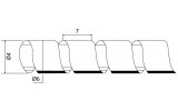 Спиральная обвязка для провода ∅4-50 мм SWB-06 белая (10 м), АСКО-УКРЕМ изображение 2 (габаритные размеры)