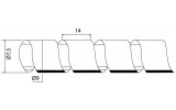 Спиральная обвязка для провода ∅7,5-60 мм SWB-10 белая (10 м), АСКО-УКРЕМ изображение 2 (габаритные размеры)