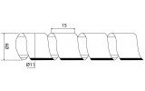 Спиральная обвязка для провода ∅9-65 мм SWB-12 белая (10 м), АСКО-УКРЕМ изображение 2 (габаритные размеры)