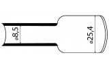 Термозбіжна трубка на клейовій основі ТСК ∅25 мм чорна, АСКО-УКРЕМ зображення 3 (габаритні розміри)