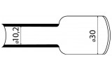 Термозбіжна трубка на клейовій основі ТСК ∅30 мм чорна, АСКО-УКРЕМ зображення 3 (габаритні розміри)
