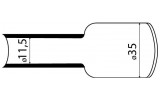 Термоусаживаемая трубка на клеевой основе ТСК ∅35 мм черная, АСКО-УКРЕМ изображение 3 (габаритные размеры)