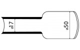 Термозбіжна трубка на клейовій основі ТСК ∅50 мм чорна, АСКО-УКРЕМ зображення 3 (габаритні розміри)