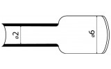 Термозбіжна трубка на клейовій основі ТСК ∅6,4 мм чорна, АСКО-УКРЕМ зображення 3 (габаритні розміри)