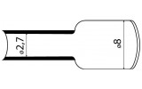 Термозбіжна трубка на клейовій основі ТСК ∅7,9 мм чорна, АСКО-УКРЕМ зображення 3 (габаритні розміри)