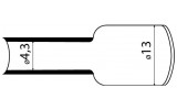 Термозбіжна трубка на клейовій основі ТСК ∅12,7 мм чорна, АСКО-УКРЕМ зображення 3 (габаритні розміри)