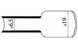 Термозбіжна трубка на клейовій основі ТСК ∅19,1 мм чорна, АСКО-УКРЕМ зображення 3 (габаритні розміри)
