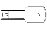 Термоусаживаемая трубка на клеевой основе ТСК ∅3,2 мм черная, АСКО-УКРЕМ изображение 5 (габаритные размеры)