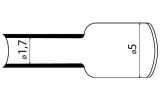 Термозбіжна трубка на клейовій основі ТСК ∅4,8 мм чорна, АСКО-УКРЕМ зображення 3 (габаритні розміри)