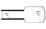 Термозбіжна трубка на клейовій основі ТСК ∅15,0 мм жовта, АСКО-УКРЕМ зображення 3 (габаритні розміри)