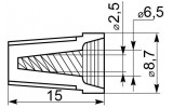 Ковпачки ізоляційні P71 (упаковка 100 шт.), АСКО-УКРЕМ зображення 3 (габаритні розміри)