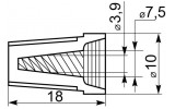 Колпачки изоляционные P72 (упаковка 100 шт.), АСКО-УКРЕМ изображение 3 (габаритные размеры)