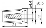 Колпачки изоляционные P73 (упаковка 100 шт.), АСКО-УКРЕМ изображение 3 (габаритные размеры)