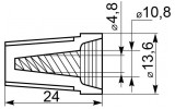 Колпачки изоляционные P74 (упаковка 100 шт.), АСКО-УКРЕМ изображение 3 (габаритные размеры)