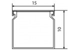 Кабель-канал пластиковый 15×10/2000 мм, АСКО-УКРЕМ изображение 3 (габаритные размеры)