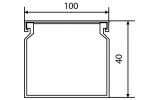 Кабель-канал пластиковый 100×40/2000 мм, АСКО-УКРЕМ изображение 3 (габаритные размеры)