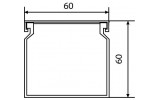 Кабель-канал пластиковый 60×60/2000 мм, АСКО-УКРЕМ изображение 3 (габаритные размеры)
