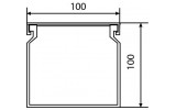 Кабель-канал пластиковый 100×100/2000 мм, АСКО-УКРЕМ изображение 3 (габаритные размеры)
