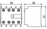Додаткові контакти ДК(ПМ0)-02 (LA1-KN02) 2НЗ для ПМ-0, АСКО-УКРЕМ зображення 5 (габаритні розміри)