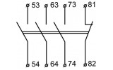 Додаткові контакти ДК(ПМ0)-31 (LA1-KN31) 3НВ+1НЗ для ПМ-0, АСКО-УКРЕМ зображення 5 (схема)
