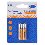 Батарейка лужна AАА.LR03.BL2, типорозмір AAA упаковка blister 2 шт., АСКО-УКРЕМ міні-фото