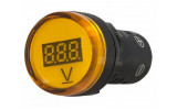 Вольтметр цифровой AD22-22 DVM 5-30В DC желтый, АСКО-УКРЕМ изображение 2