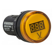 Вольтметр цифровий AD22-22 DVM 5-30В DC жовтий, АСКО-УКРЕМ міні-фото
