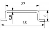 DIN-рейка TS-35-0,8 (T3502) 1м, АСКО-УКРЕМ изображение 6 (габаритные размеры)