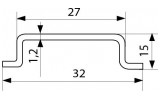 DIN-рейка TH(TS)-35-1,5 1м, АСКО-УКРЕМ зображення 4 (габаритні розміри)