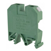 Винтовой контактный зажим JXB 10/35 на DIN-рейку зеленый, АСКО-УКРЕМ мини-фото