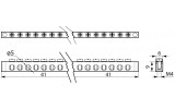 Шина нулевая 6×9мм 4 отверстия, АСКО-УКРЕМ изображение 3 (габаритные размеры)